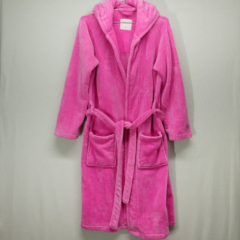 Rongtai Robe Womens Small Pink Plush Thick Mid Length Cozy Comfy